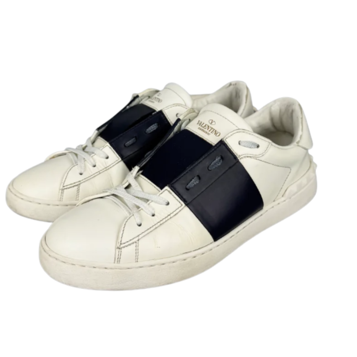 Valentino Garavani Open Sneakers (White navy)