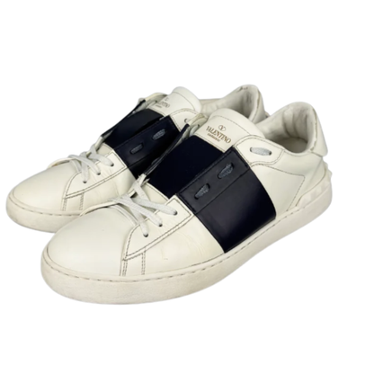 Valentino Garavani Open Sneakers (White navy)