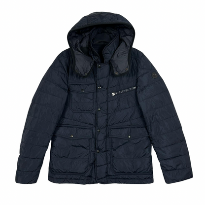 Moncler River Down Jacket (Navy) (Black Logo)