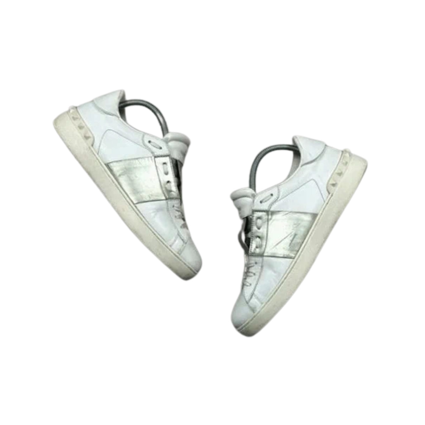 Valentino Garavani Open Sneakers (White silver)