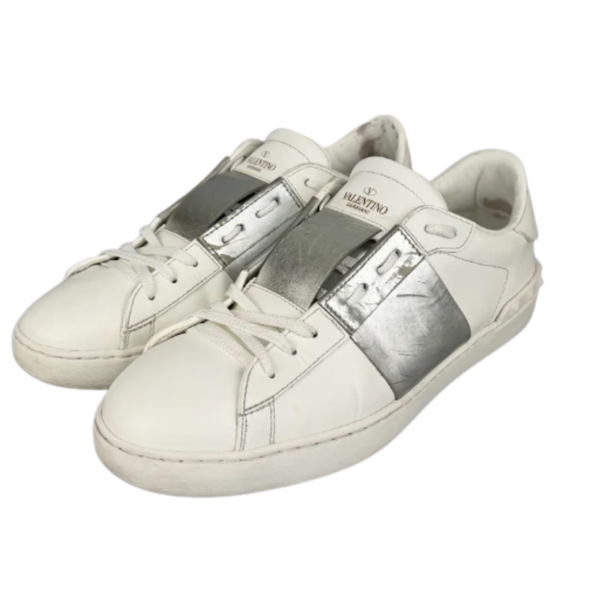Valentino Garavani Open Sneakers (White silver)