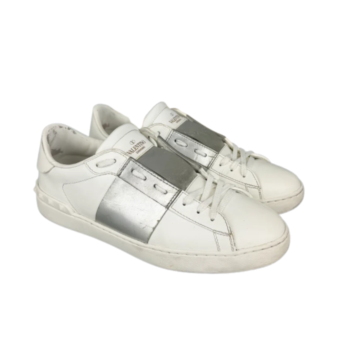 Valentino Garavani Open Sneakers (White silver)
