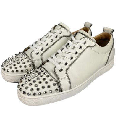 Christian Louboutin Louis Junior Spike Sneakers (White)