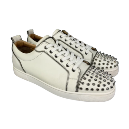 Christian Louboutin Louis Junior Spike Sneakers (White)