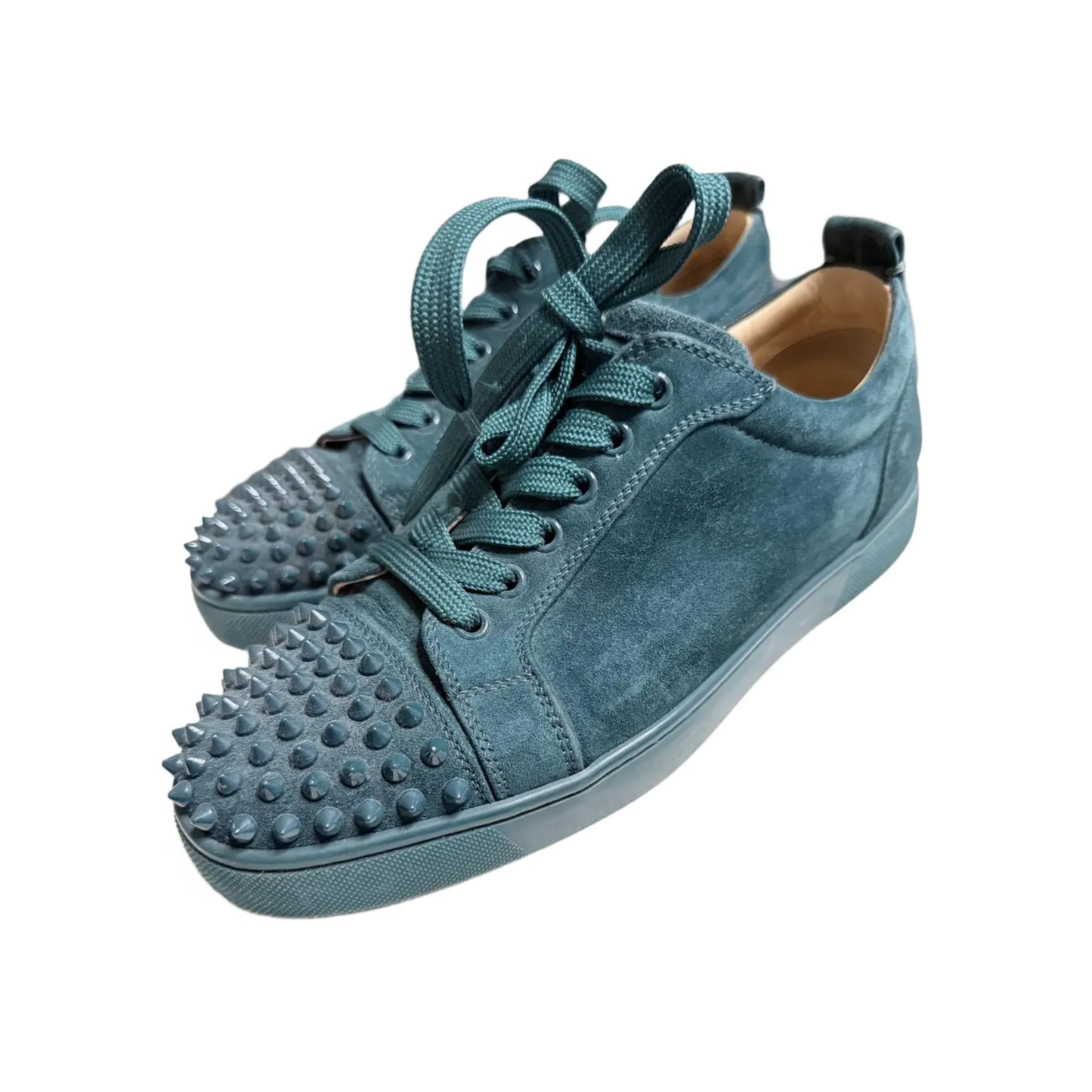 Christian Louboutin Louis Junior Spike Sneakers (Green)