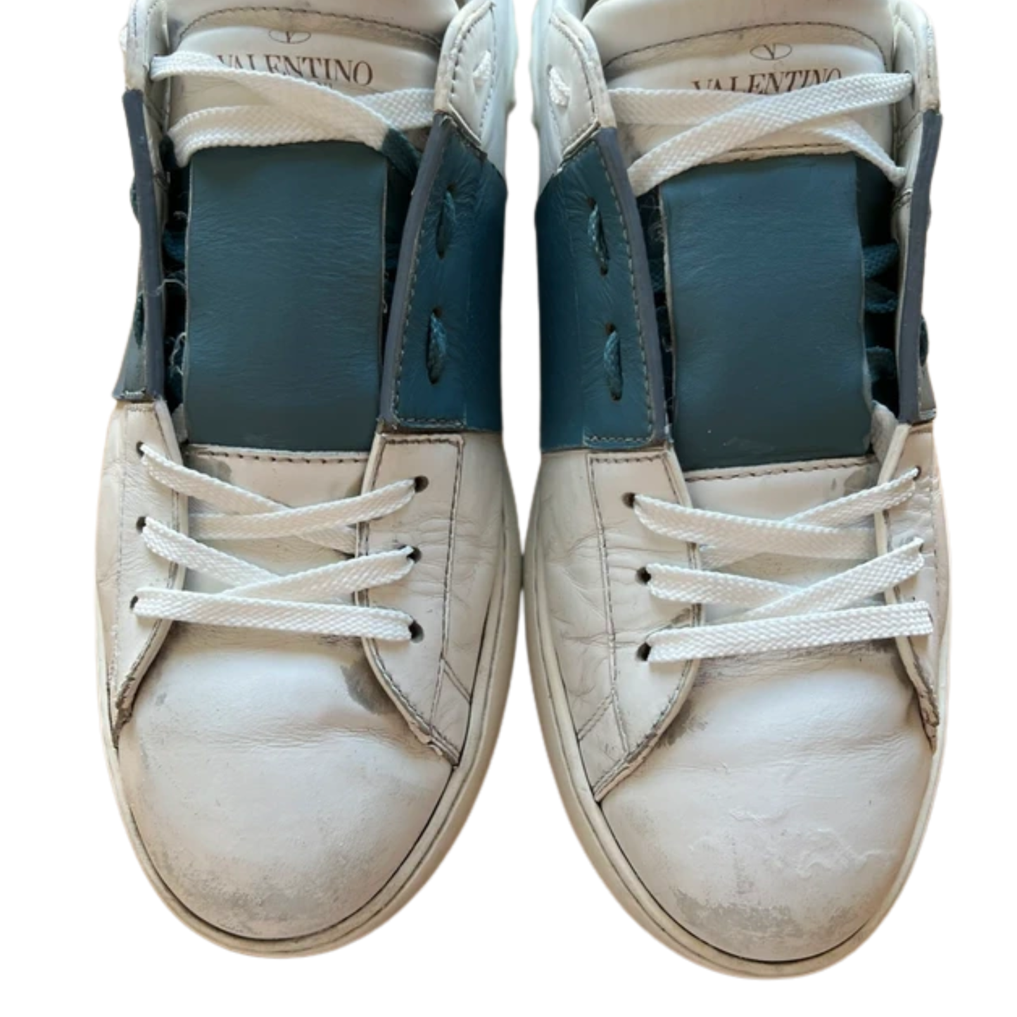 Valentino Garavani Open Sneakers (White Blue)