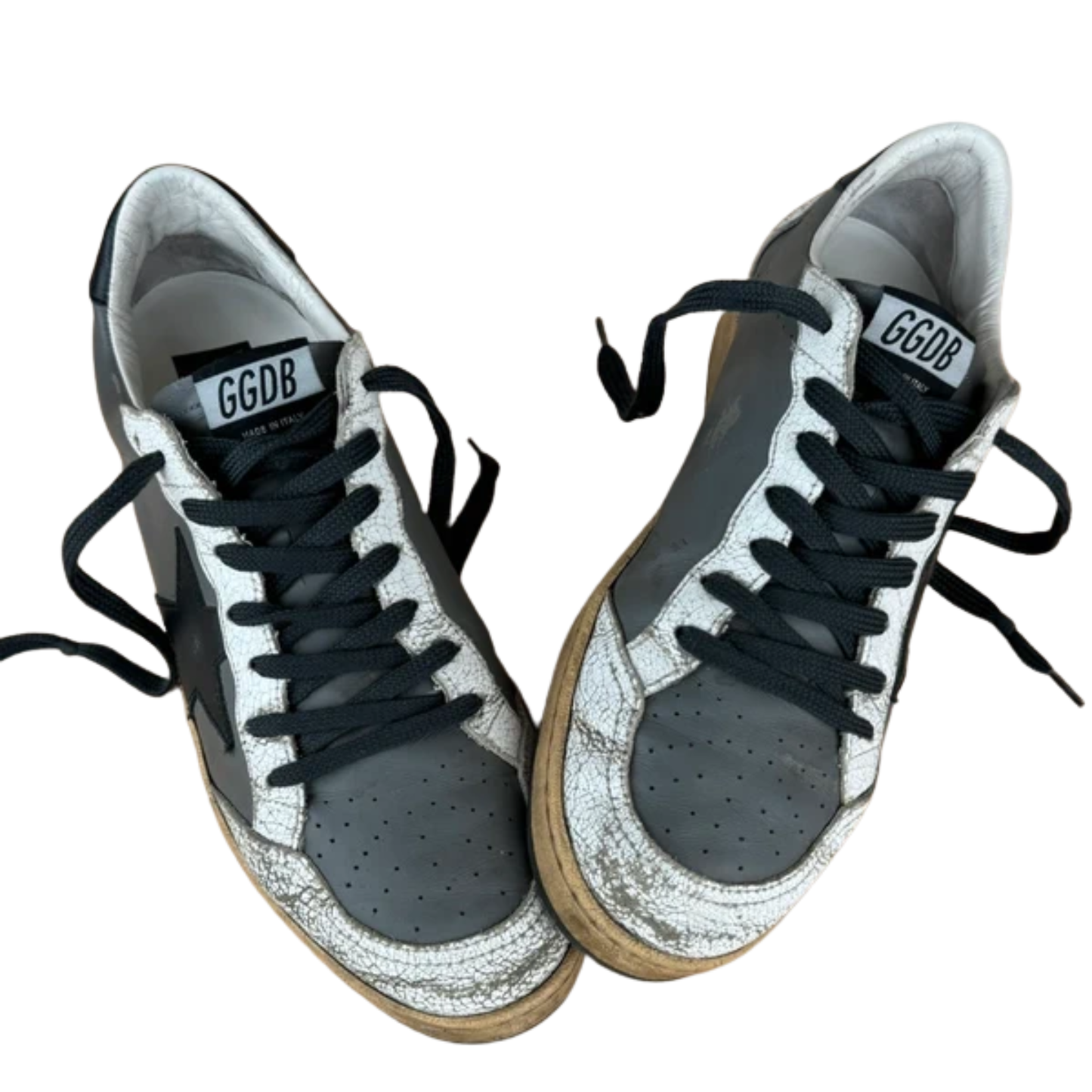 Golden Goose Ballstar Sneakers (White Grey) (New)