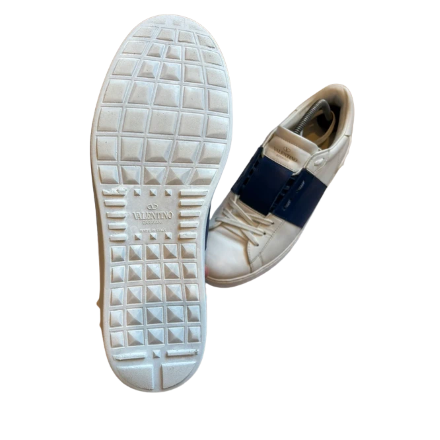 Valentino Garavani Open Sneakers (White Navy)
