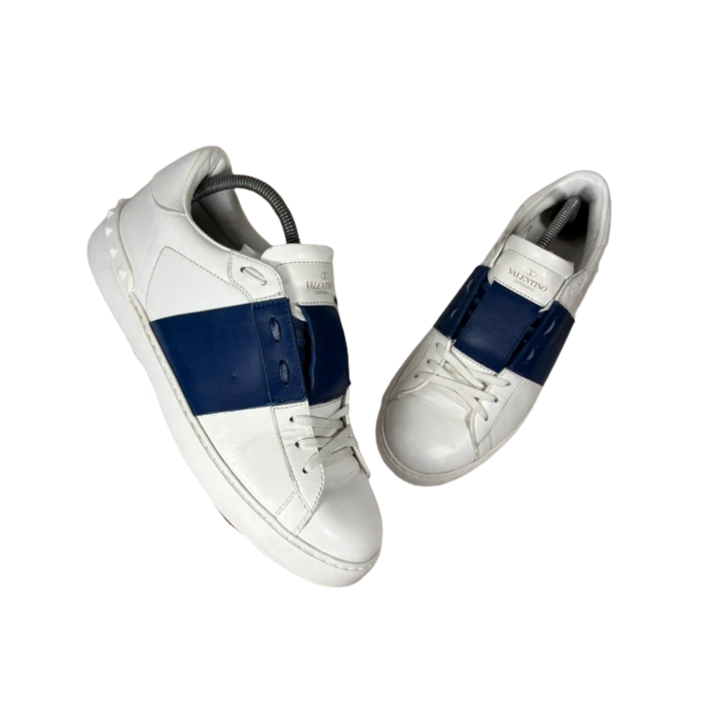 Valentino Garavani Open Sneakers (White Navy)