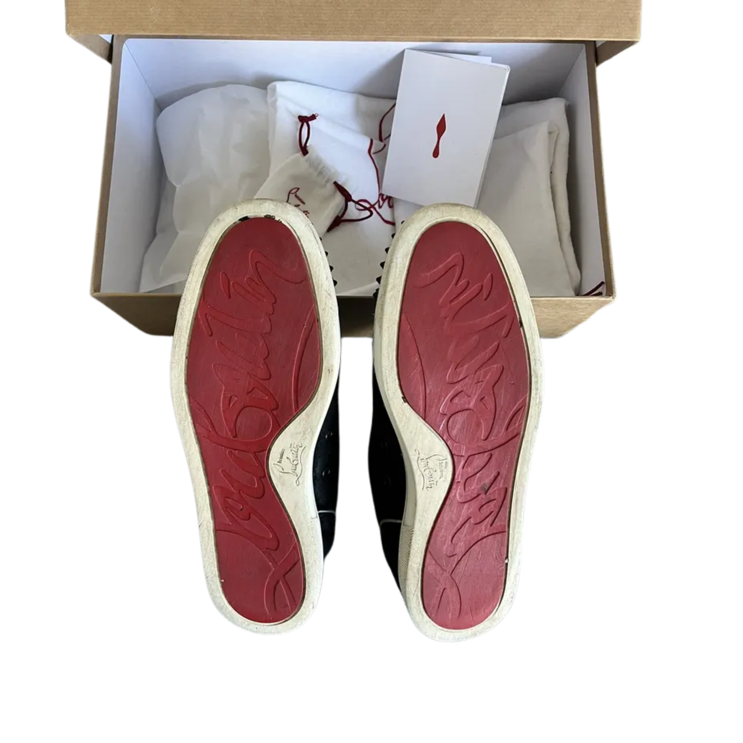 Christian Louboutin Louis Junior Spike Sneakers (Black)