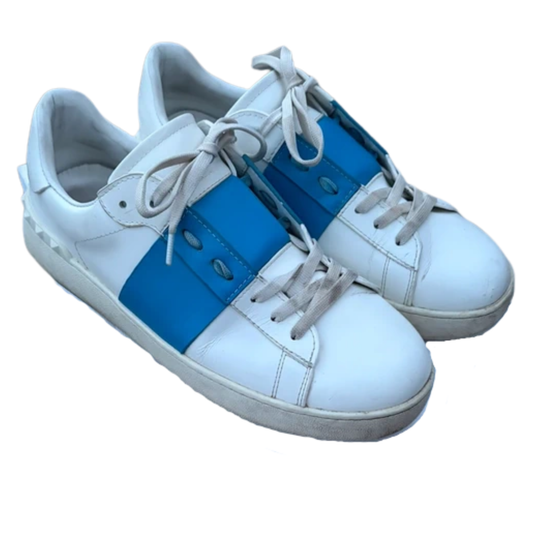 Valentino Garavani Open Sneakers (White blue)