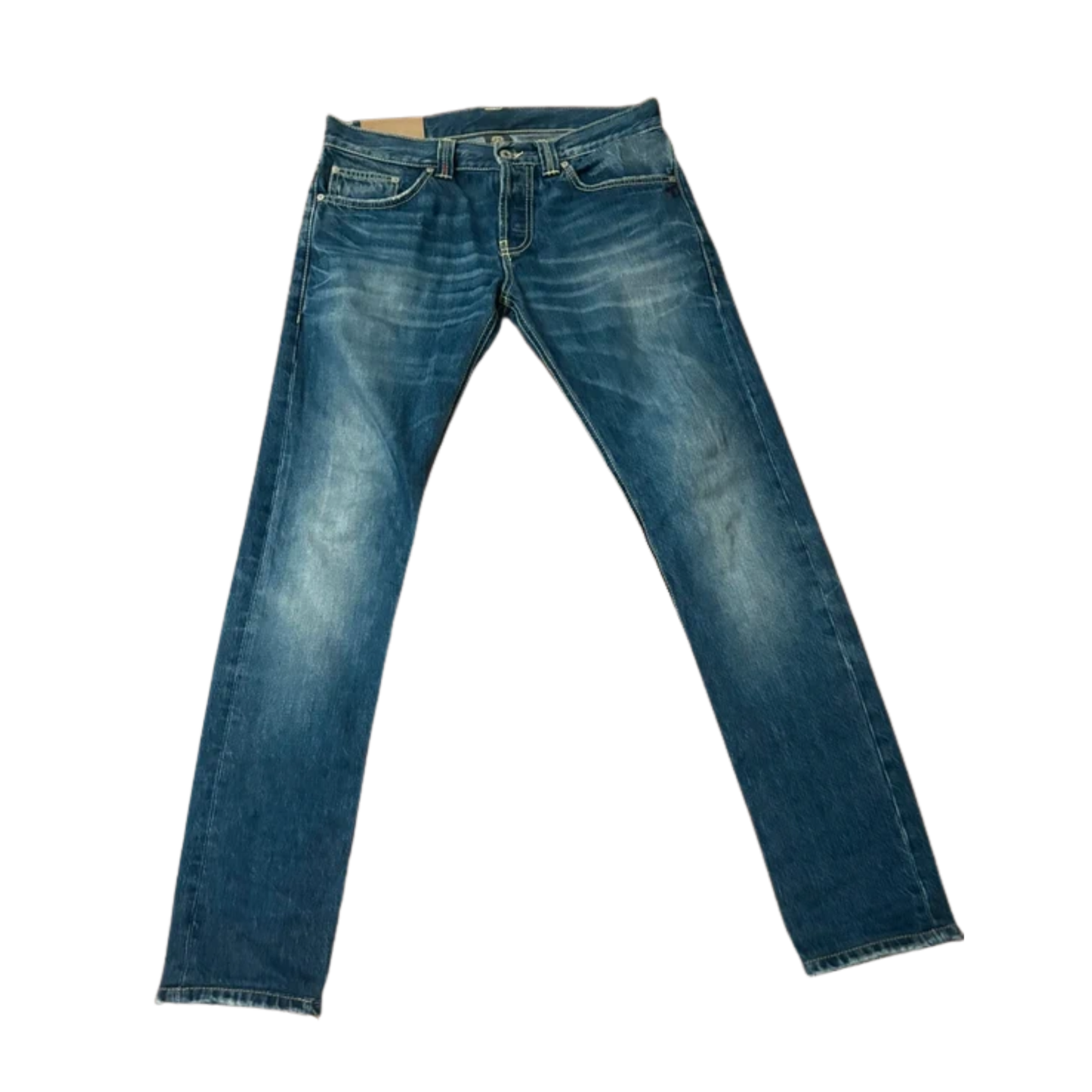 Dondup Lucky Distressed Slim Fit Jeans (Navy)