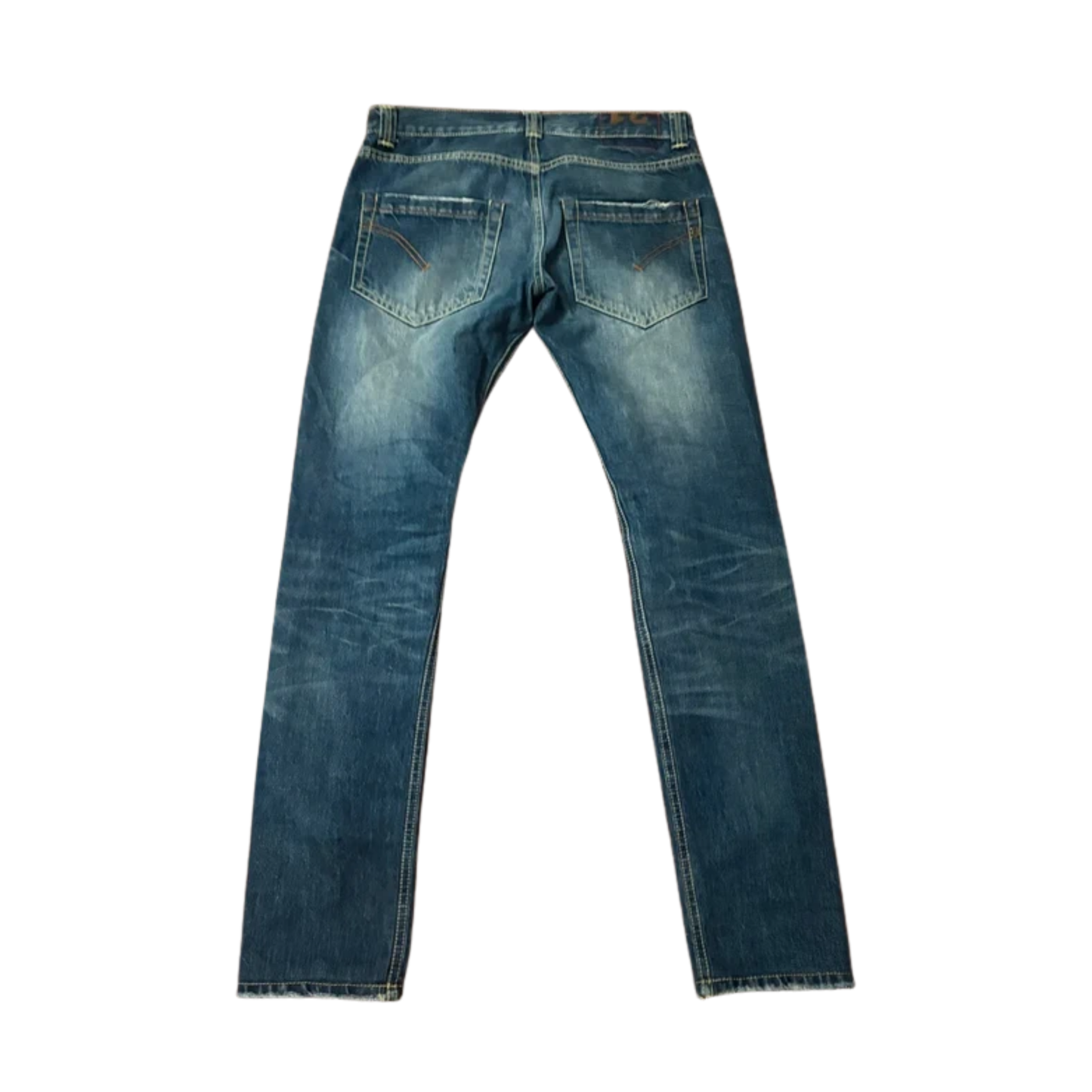 Dondup Lucky Distressed Slim Fit Jeans (Navy)