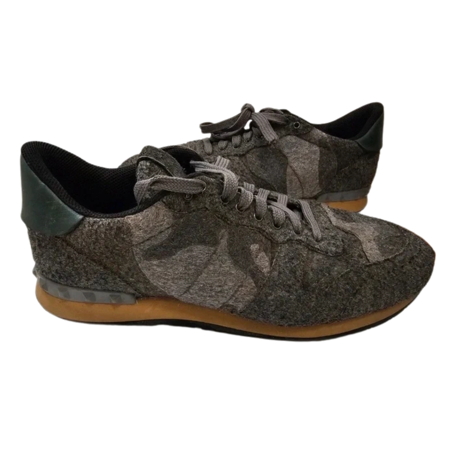 Valentino Camoflage Rockrunner Sneakers (Gray)