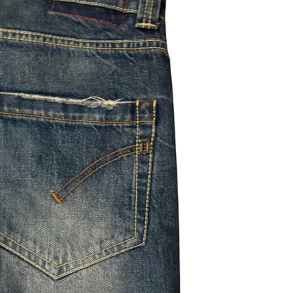 Dondup Lucky Distressed Slim Fit Jeans (Navy)