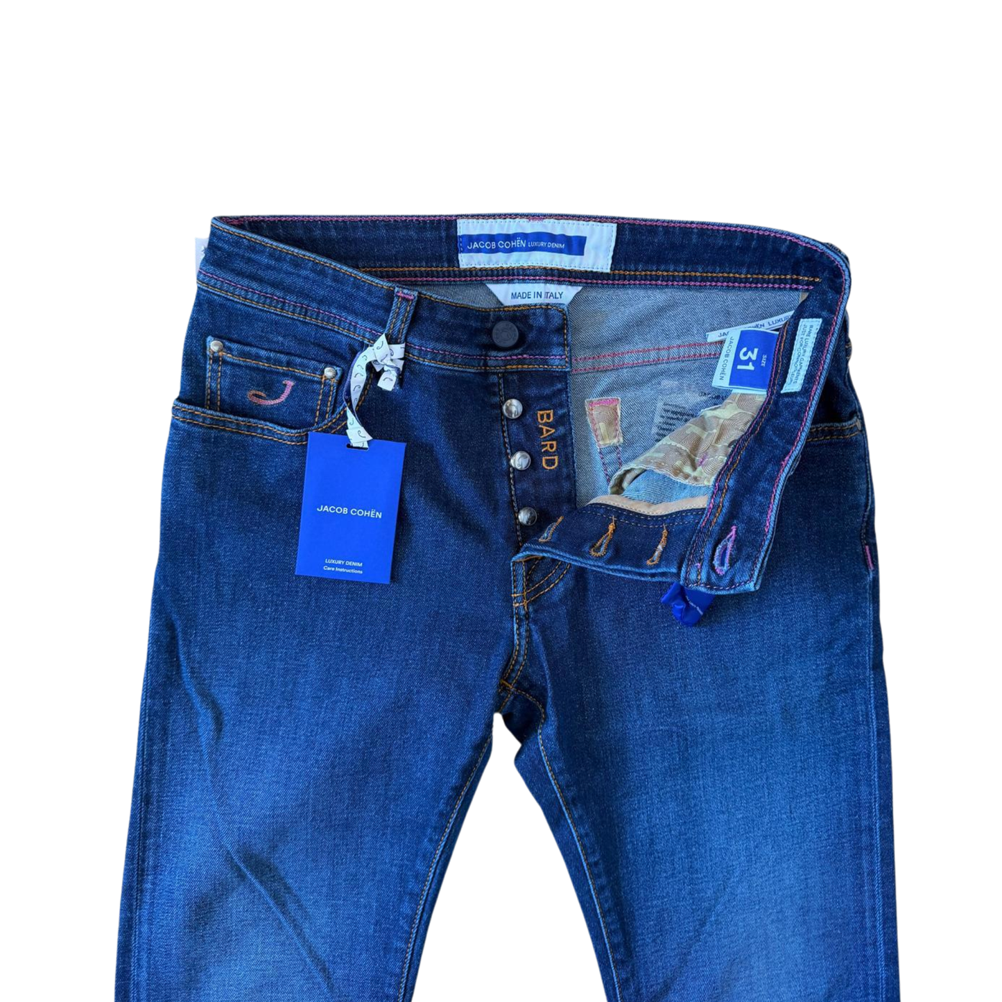 Jacob Cohën Bard Slim Fit Jeans (Navy) (New)
