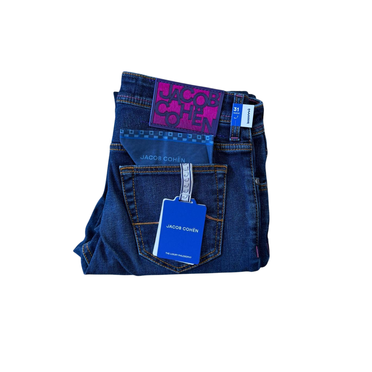 Jacob Cohën Bard Slim Fit Jeans (Navy) (New)