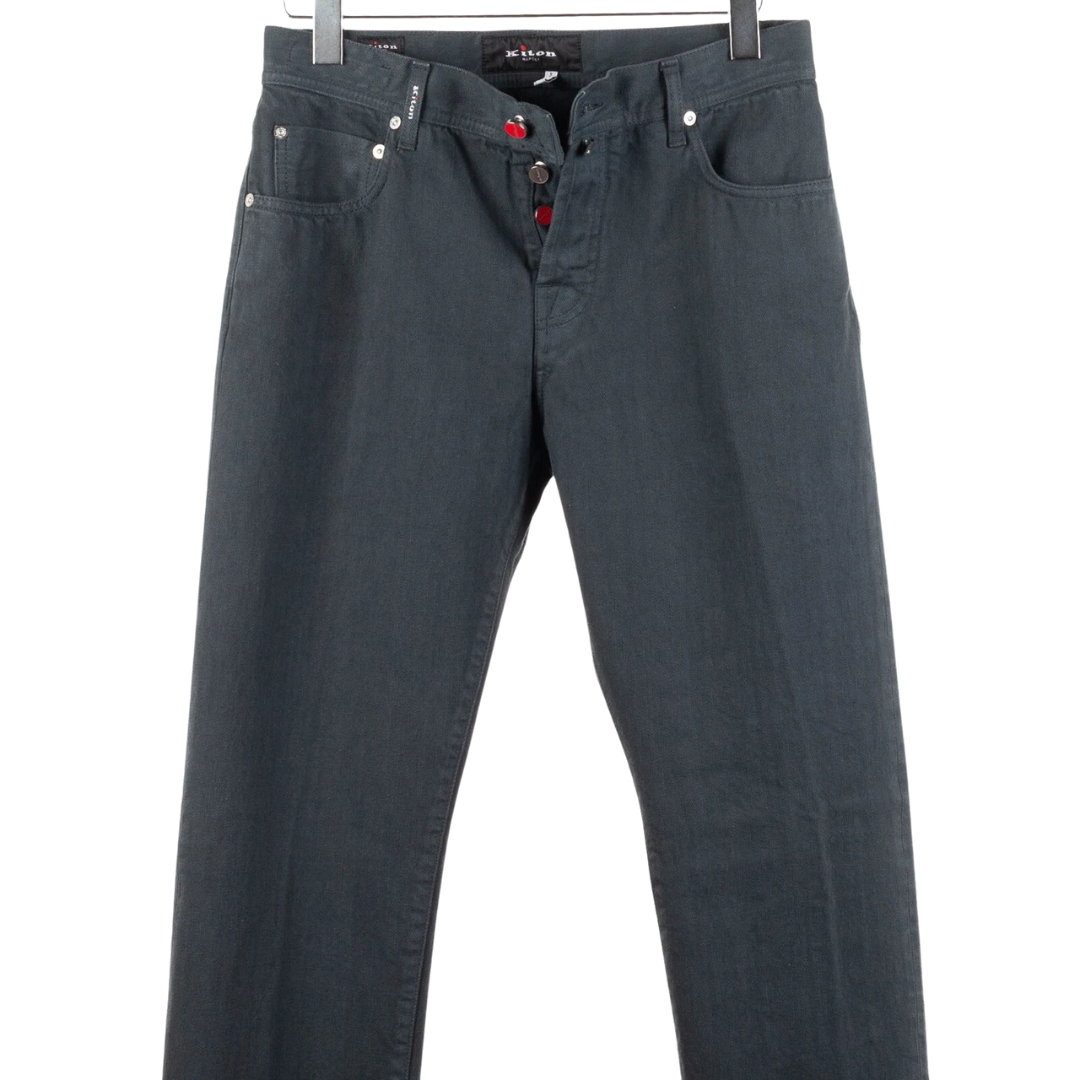 Kiton Napoli Slim Fit Jeans (Charcoal Grey) (New)