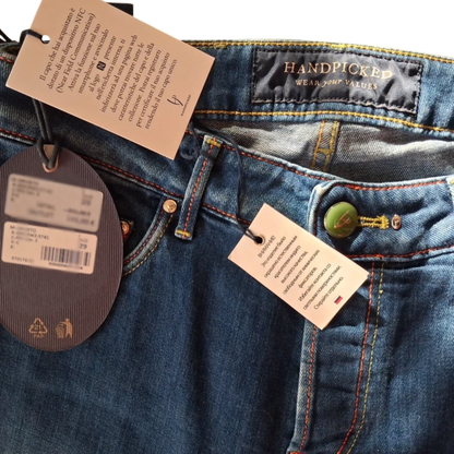 Handpicked Orvieto Slim Fit Jeans (Navy) (New)