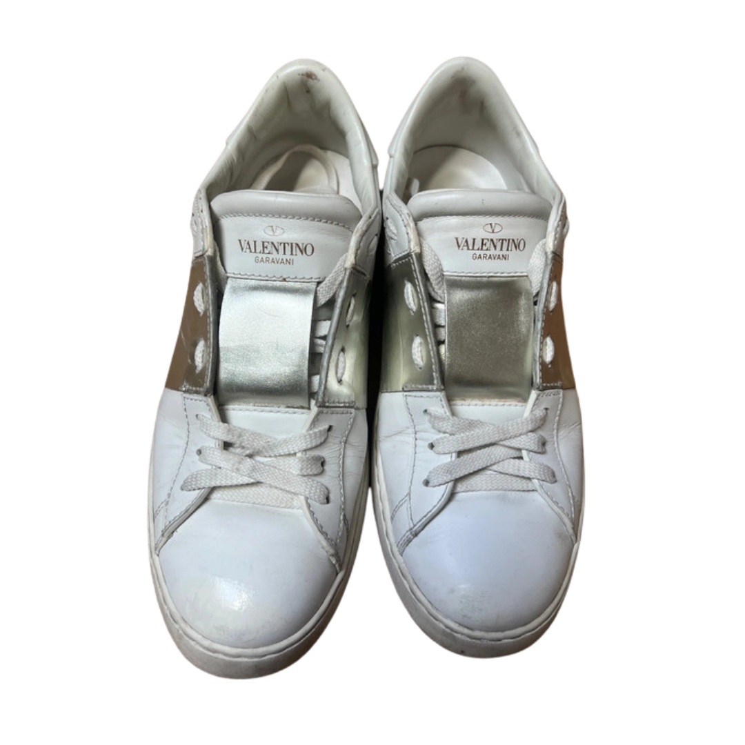 Valentino Garavani Open Sneakers (White Gold) (Womens)