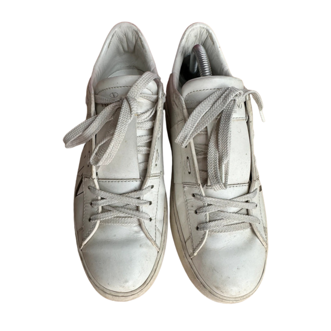 Valentino Garavani Open VLTN Sneakers (White Black) (Womens)