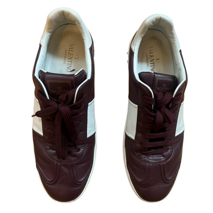 Valentino Garavani Flycrew Sneakers (Burgundy)