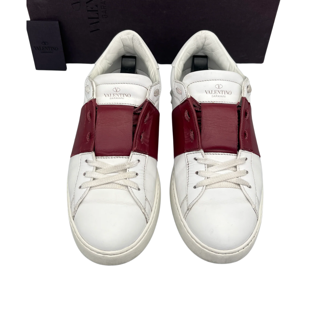 Valentino Garavani Open Sneakers (White Red)