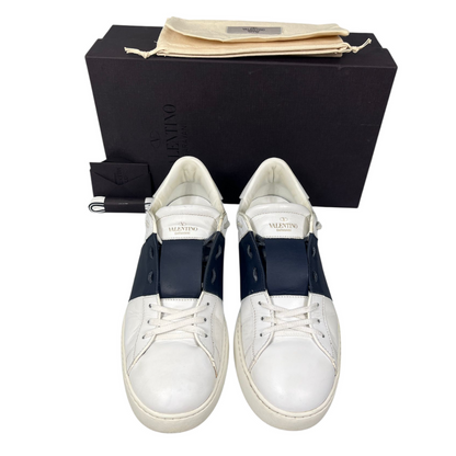 Valentino Garavani Open Sneakers (White Navy)