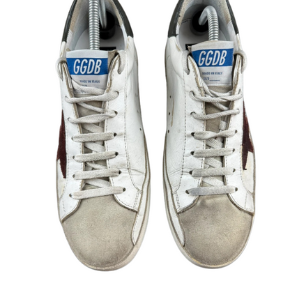 Golden Goose Superstar Sneakers (White &amp; Orange) (New)