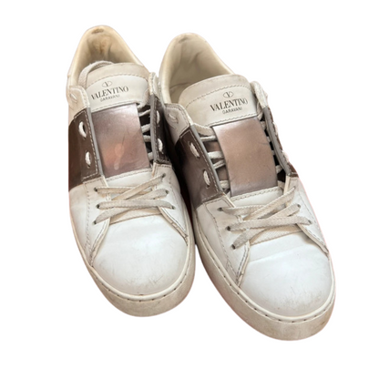 Valentino Garavani Open Sneakers (Patent Pink) (Women's)