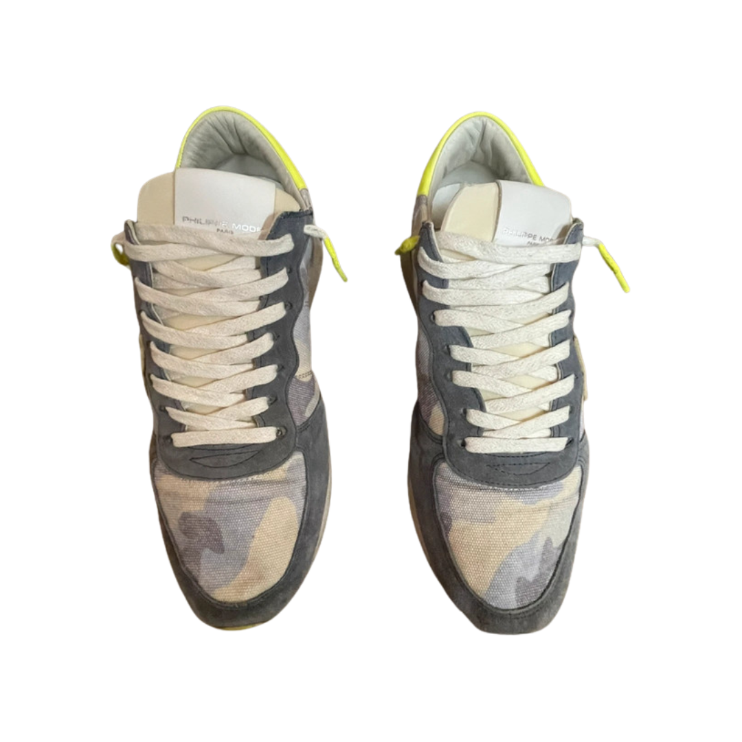 Philippe Model TRPX Sneakers (Grey Camo)