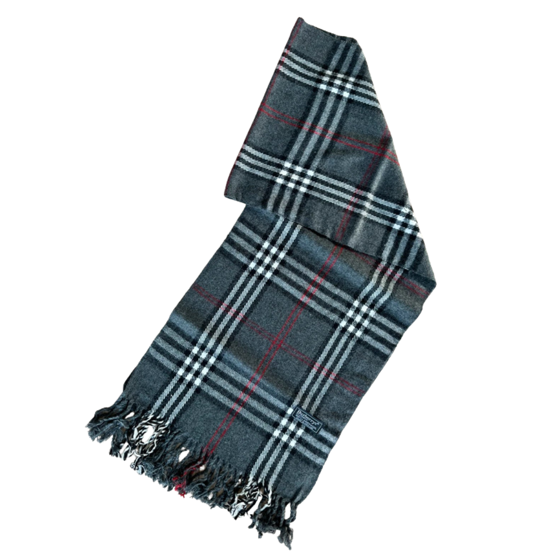 Burberry Scarf (Dark Grey) (Vintage)