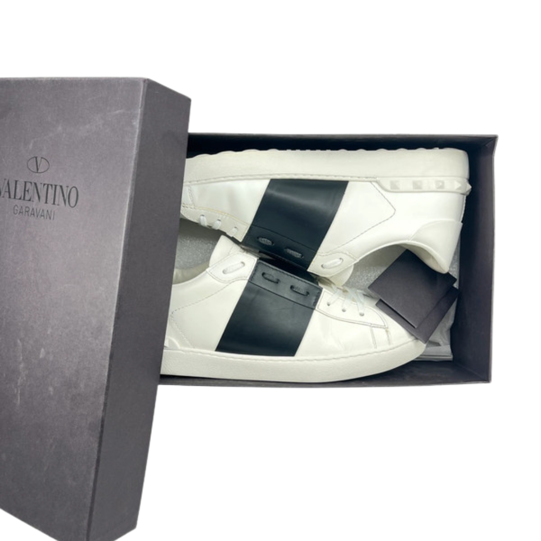 Valentino Garavani Open Sneakers (White Navy)