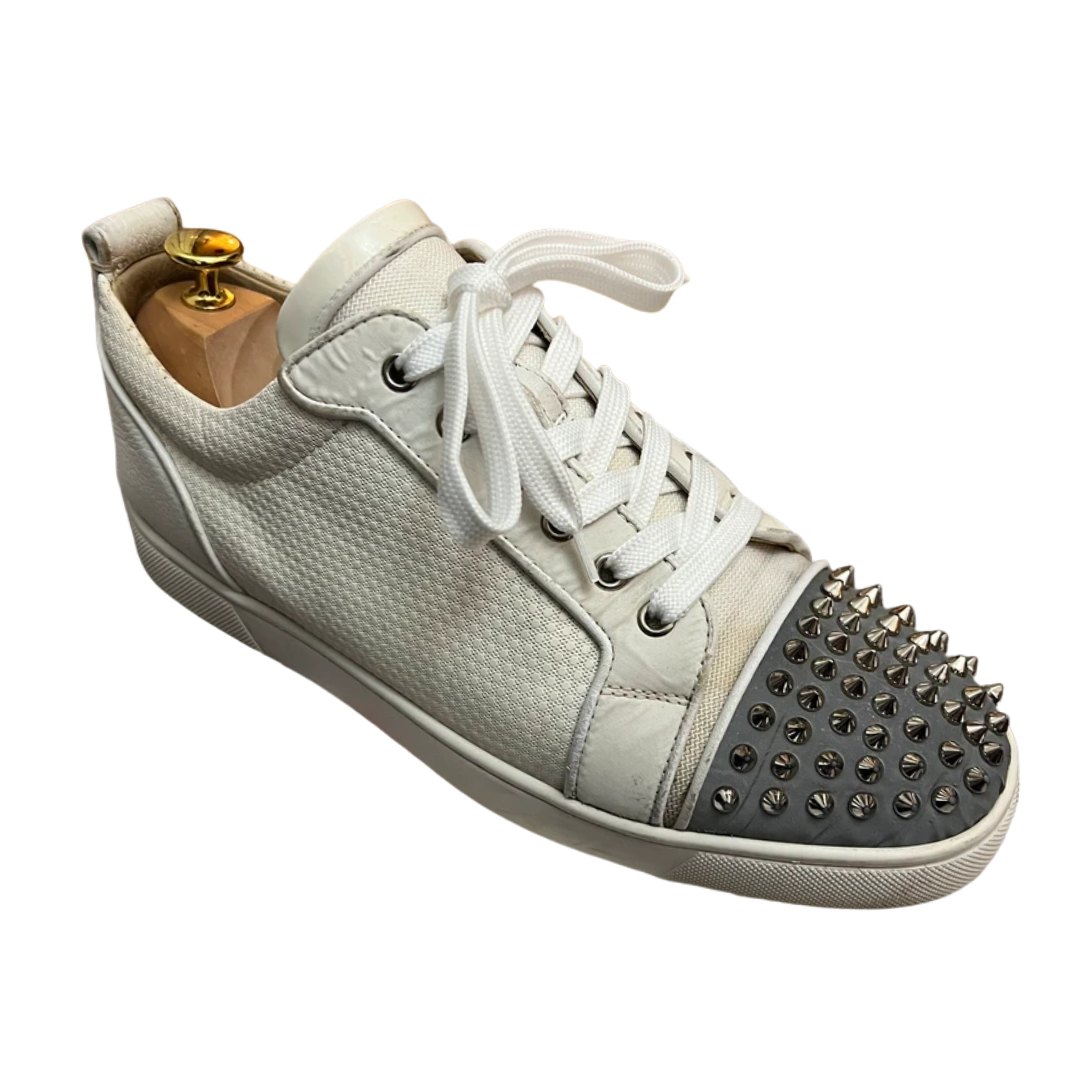 Christian Louboutin Louis Junior Spike Sneakers (White)