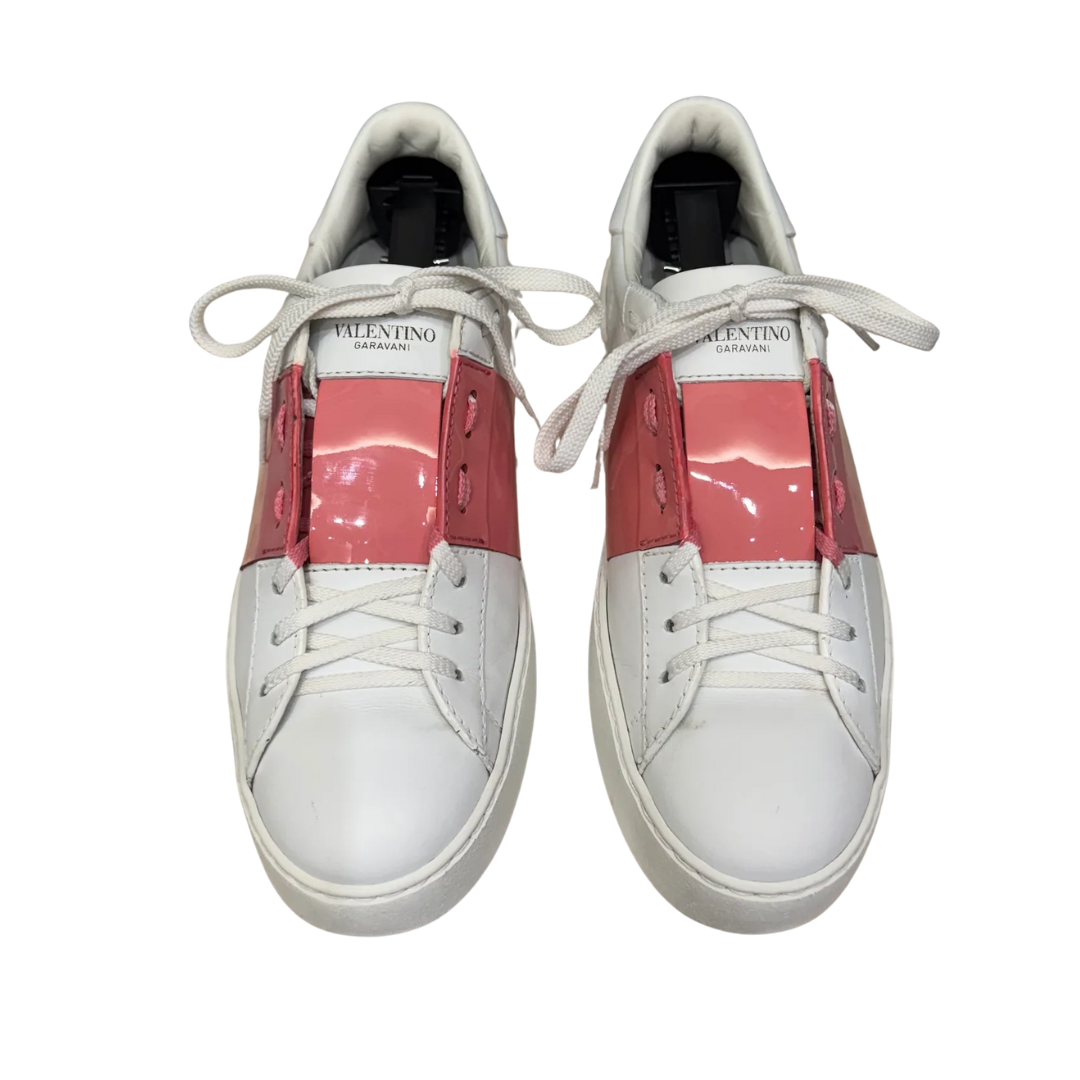Valentino Garavani Open Sneakers (Patent Pink) (Women's)