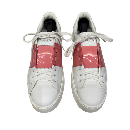 Valentino Garavani Open Sneakers (Patent Pink) (Women's)