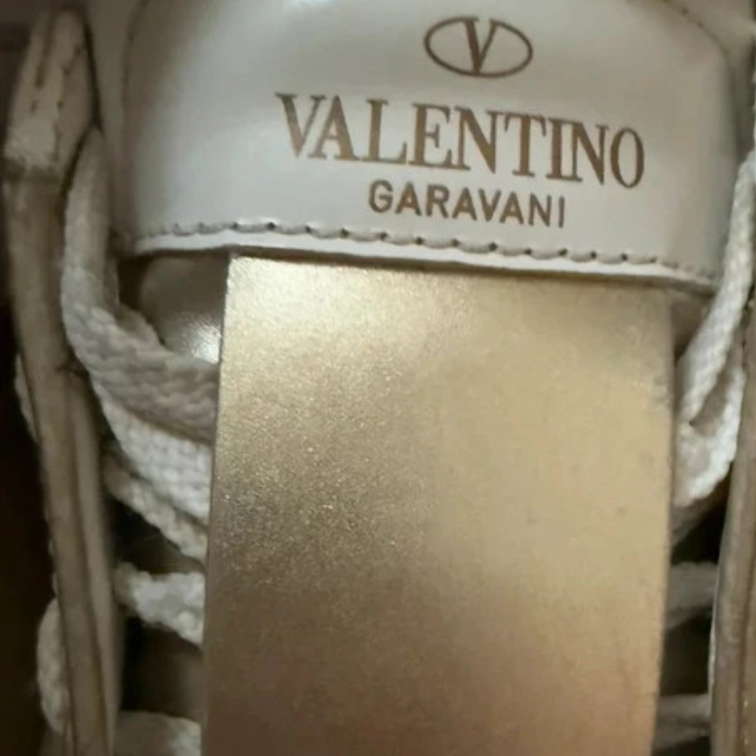 Valentino Garavani Open Sneakers (White Gold) (Women's)