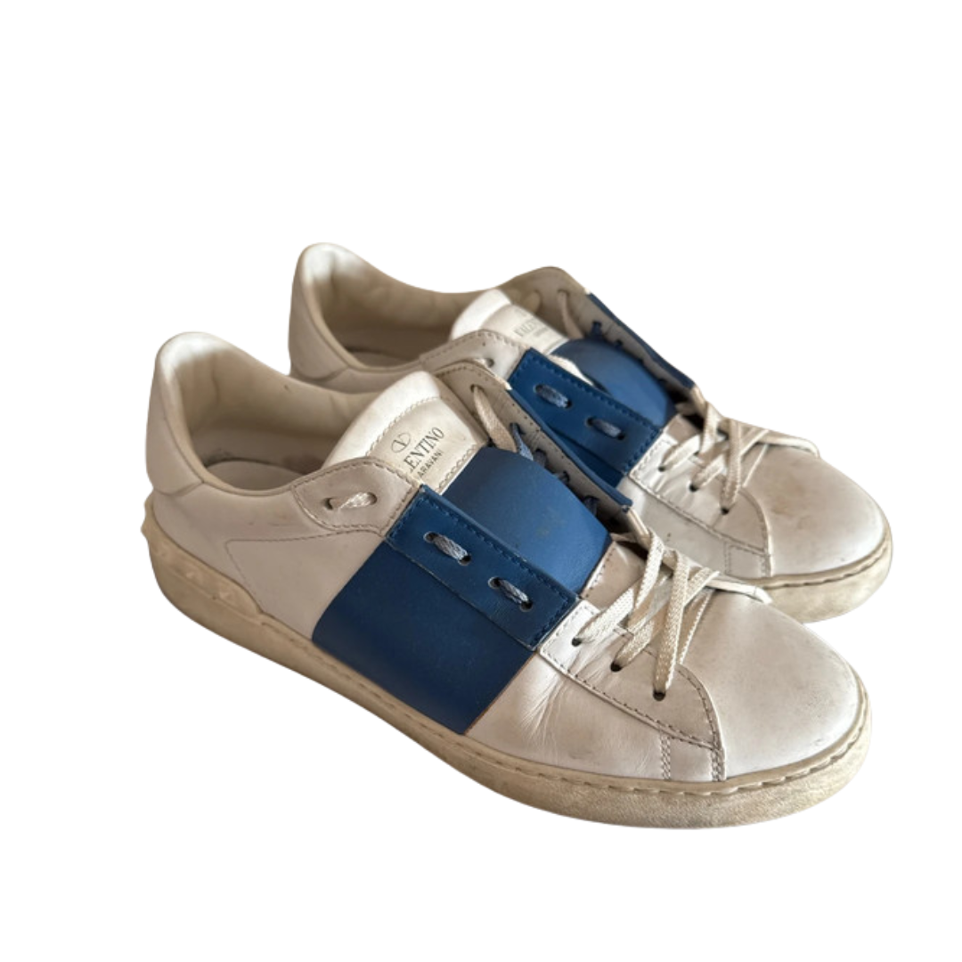 Valentino Garavani Open Sneakers (White Blue)