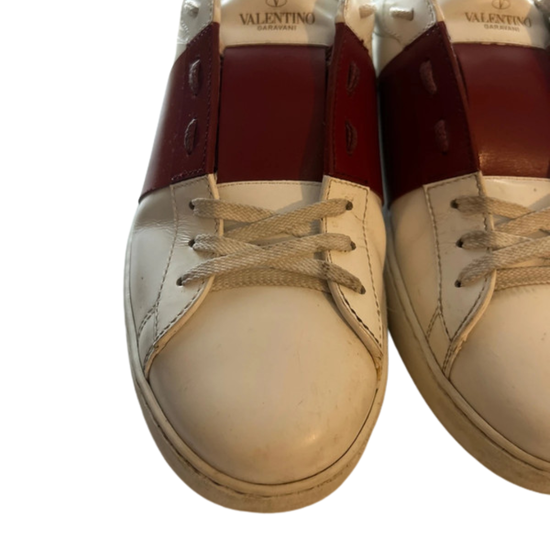 Valentino Garavani Open Sneakers (White Red)