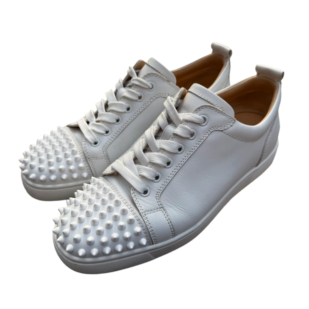 Christian Louboutin Louis Junior Spike Sneakers (White)