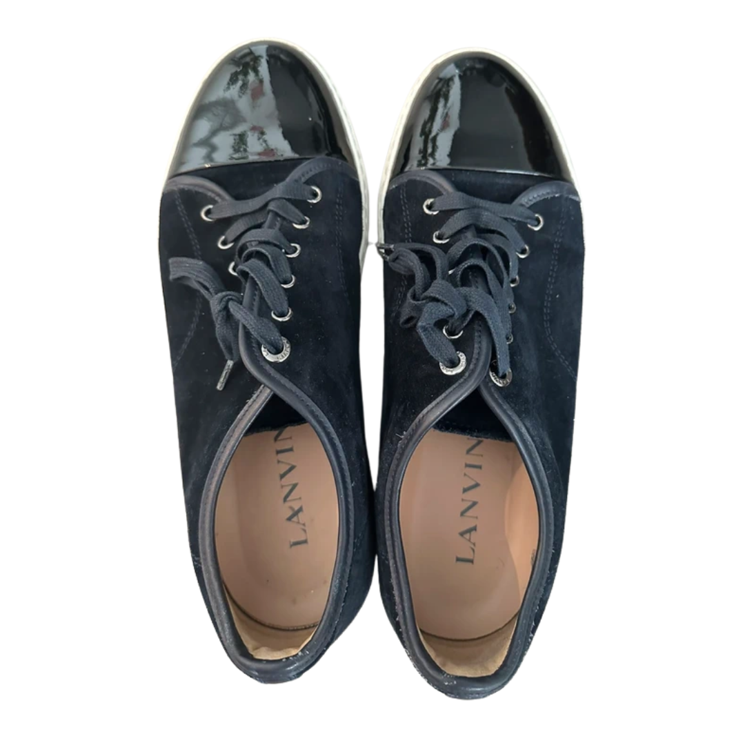 Lanvin Cap Toe Sneakers (Navy)