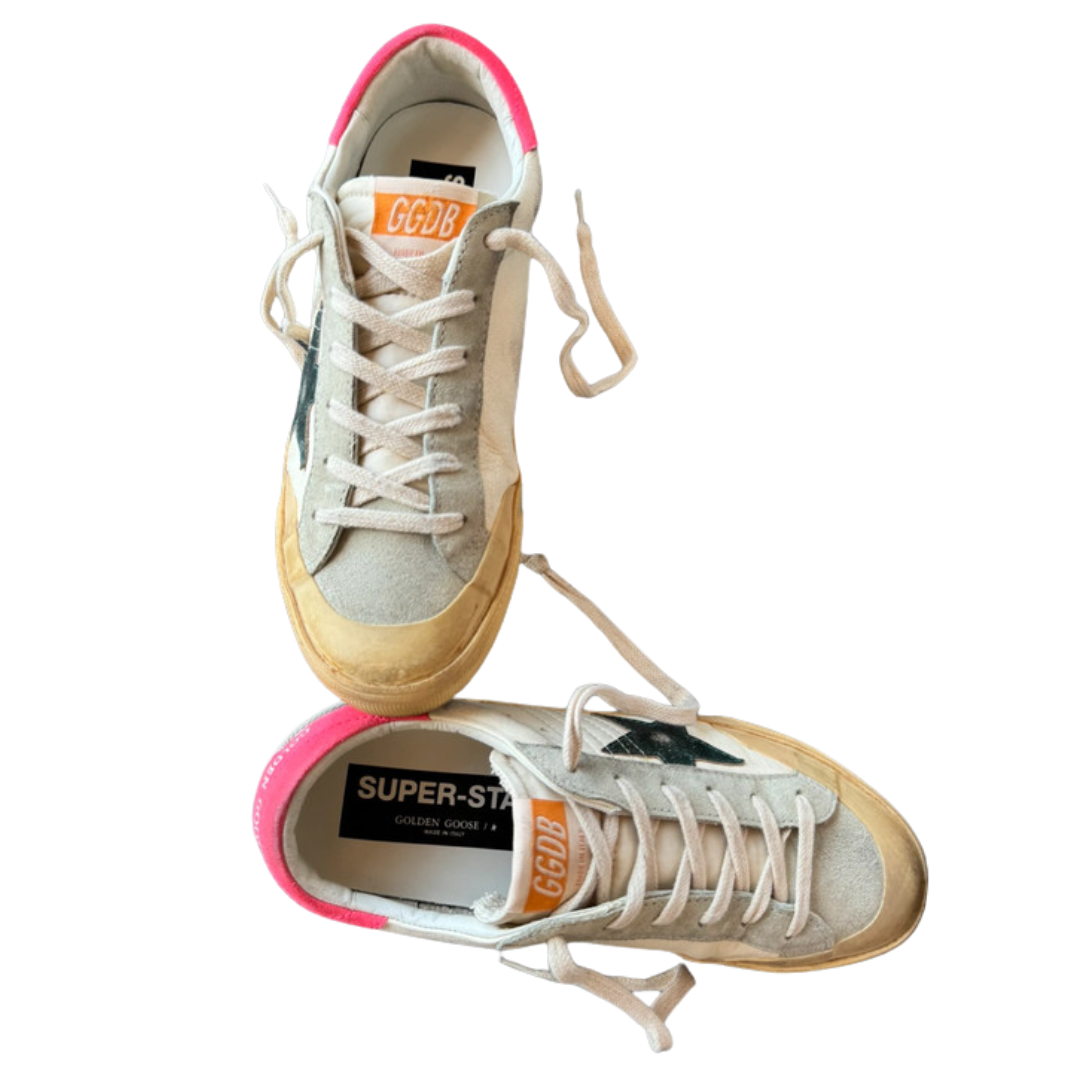 Golden Goose Superstar Sneakers (White pink) (Womens)