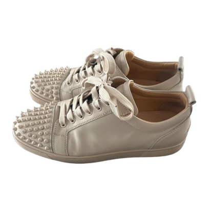 Christian Louboutin Louis Junior Spike Sneakers (Cream)