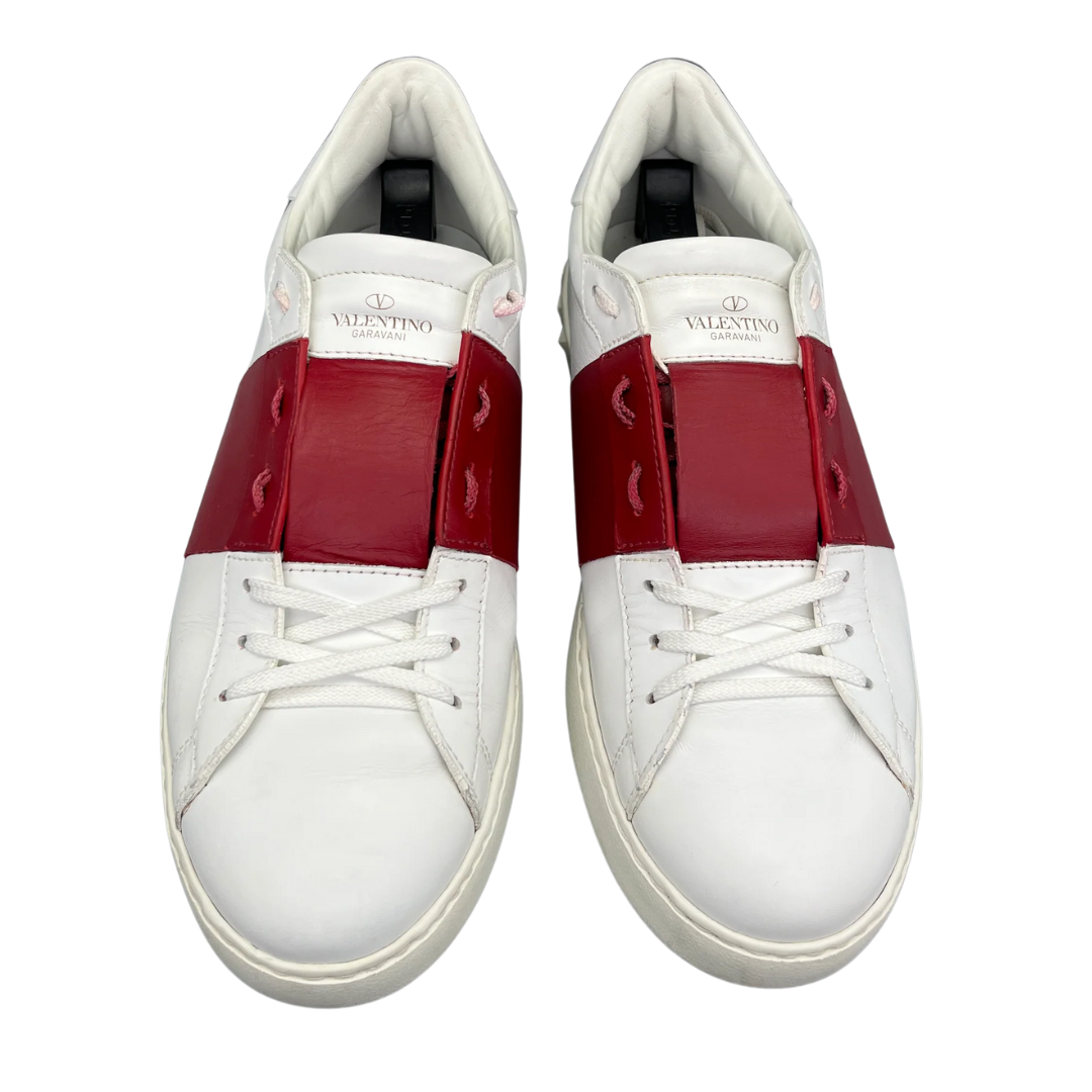 Valentino Garavani Open Sneakers (White Red)
