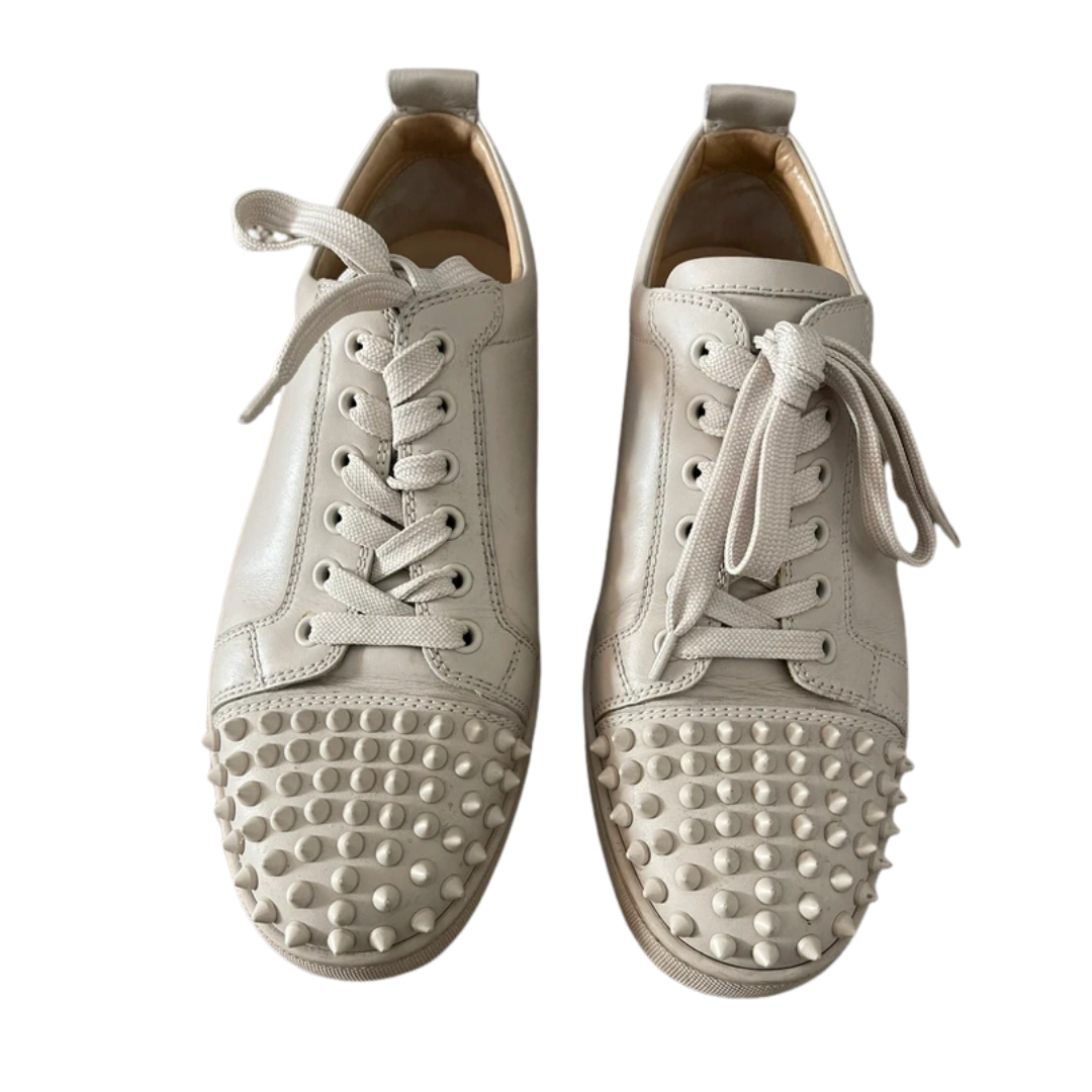 Christian Louboutin Louis Junior Spike Sneakers (Cream)