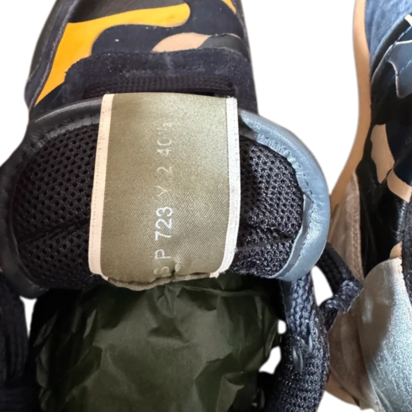 Valentino Camoflage Rockrunner Sneakers (Black &amp; Yellow )