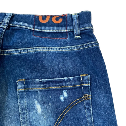 Dondup Mius Distressed Slim Fit Jeans (Navy)