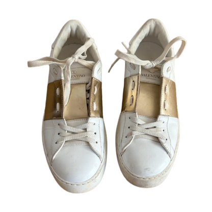 Valentino Garavani Open Sneakers (White Gold) (Women's)
