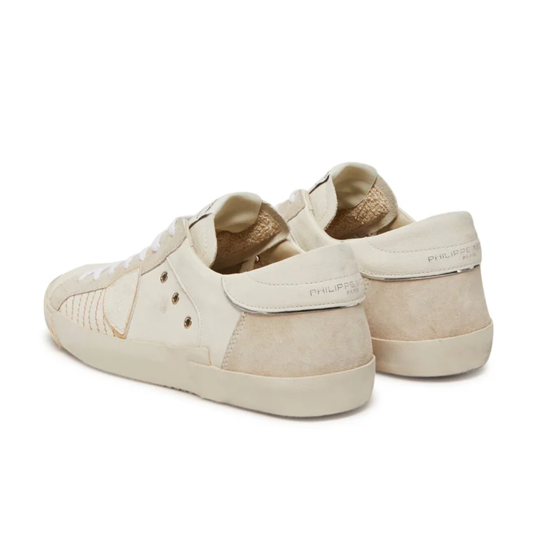 Philippe Model PRSX Sneakers (Blanc Beige) (New)