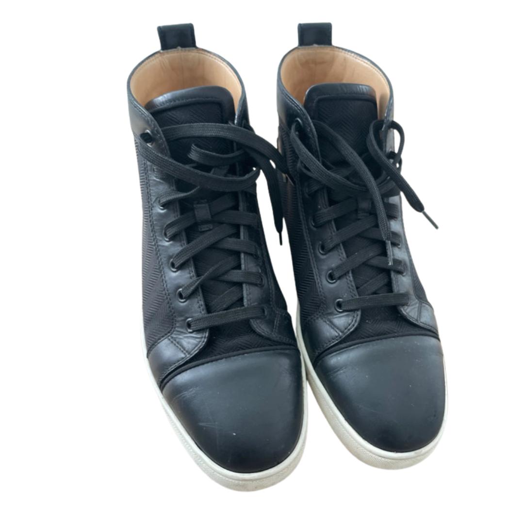 Christian Louboutin Louis Orlato High Top Sneakers (Black)